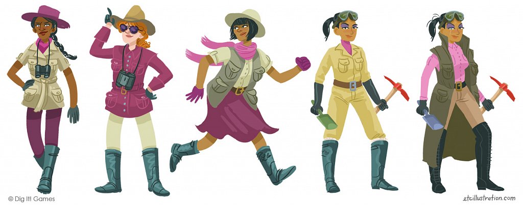 Character designs, Mayan Mysteries