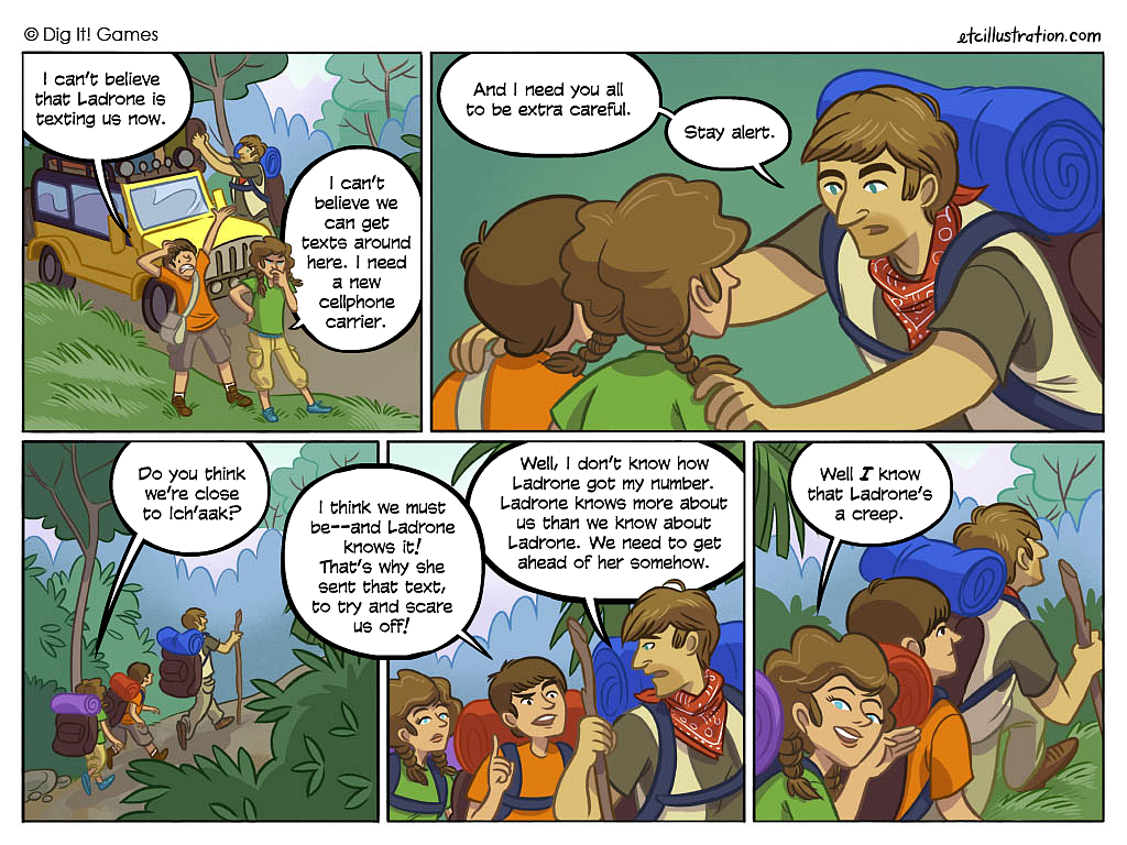 comic cutscene, Mayan Mysteries